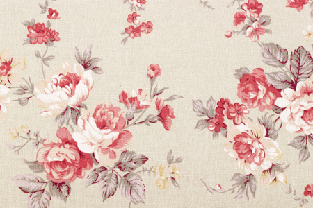vintage style of tapestry flowers fabric pattern backgroundの写真素材