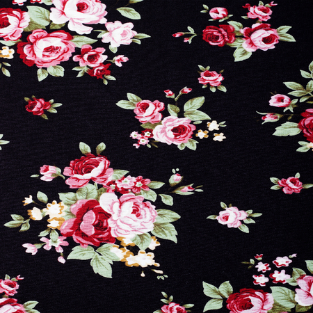 vintage style of tapestry flowers fabric pattern backgroundの写真素材