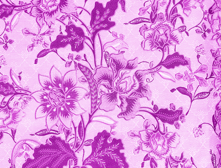 vintage style of tapestry flowers fabric pattern backgroundの写真素材