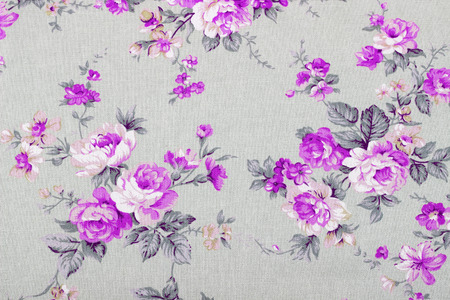 vintage style of tapestry flowers fabric pattern backgroundの写真素材