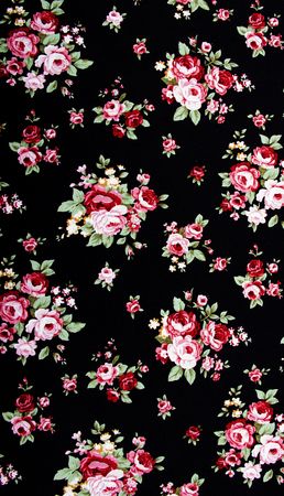 vintage style of tapestry flowers fabric pattern backgroundの写真素材