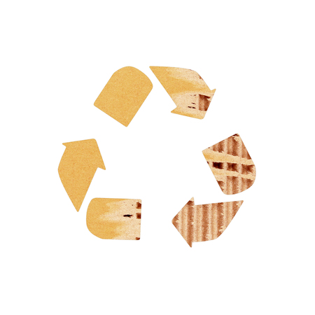 recycle symbol rough paperの写真素材