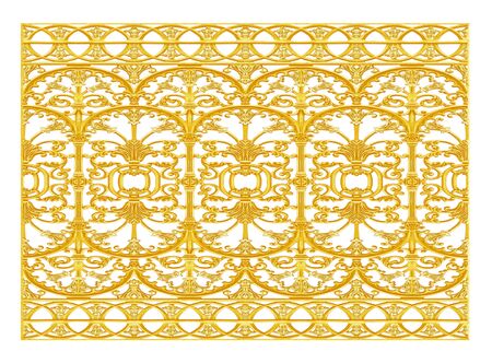 Ornament elements, vintage gold floral designsの写真素材