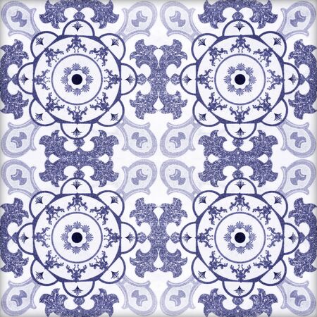 Old ceramic tiles patterns handicraft from thailand In the park public.の写真素材