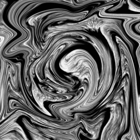 Abstract marble texture. Black and white background. Handmade technique.の写真素材