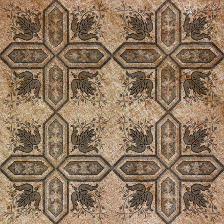 Old decorative sandstone tile background patternsの写真素材