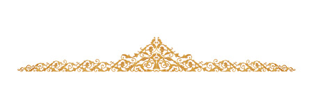 Ornament of gold plated vintage floral ,victorian Styleの写真素材