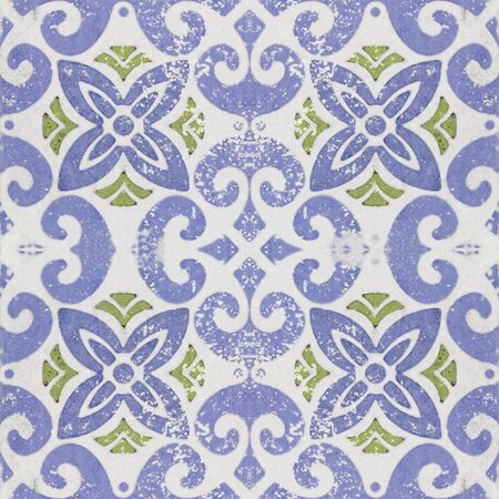 Old ceramic tiles patterns  in the park public.の写真素材