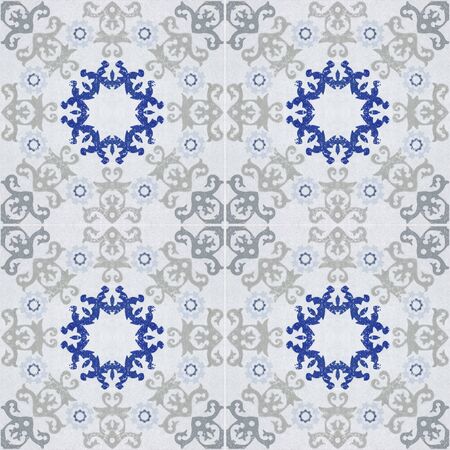 Old ceramic tiles patterns  in the park public.
