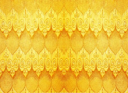metal gold pattern Crafts wall in the temple of thailand, Lanna style Chiang Mai, Thailand.の写真素材
