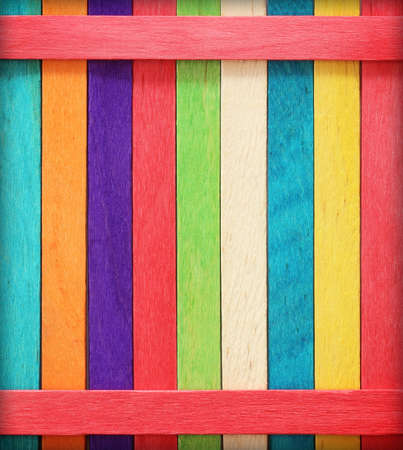 Wooden wall texture background, colorful wood backgroundの写真素材