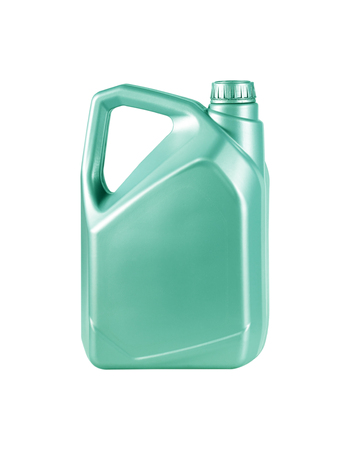 Engine oil canister isolated on white background.の写真素材