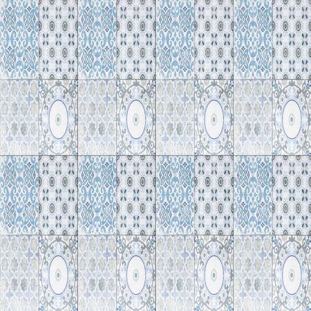 old ceramic tile wall patterns in the park public.