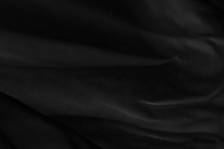 Black fabric sheets background or texture.の写真素材