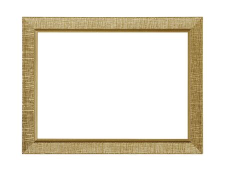 Gold picture frame isolated on white background.の写真素材