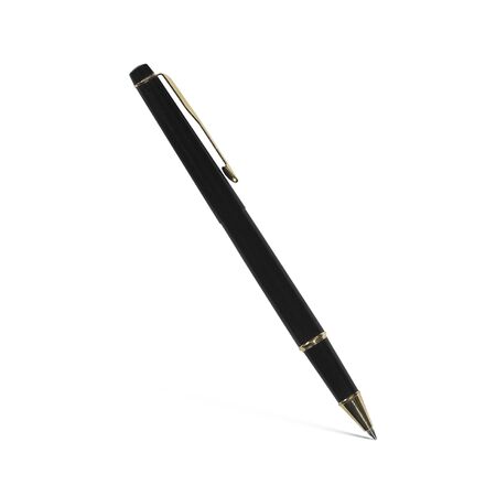 pen isolated on white background, black colorの写真素材