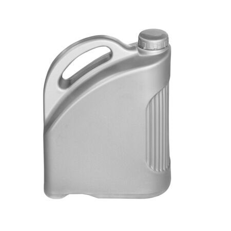 Engine oil canister isolated on white background.の写真素材