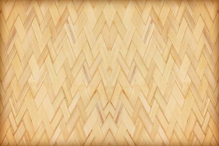 close up woven bamboo pattern backgroundの写真素材
