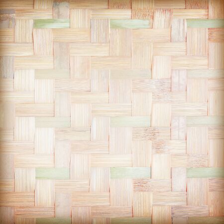 close up woven bamboo pattern; woven bamboo texture surface abstract background.の写真素材