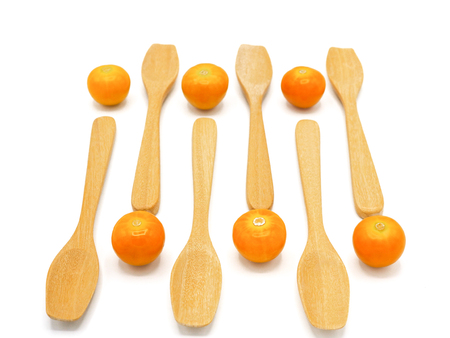 Fresh cape goosebery, physalis, on white backgroundの写真素材