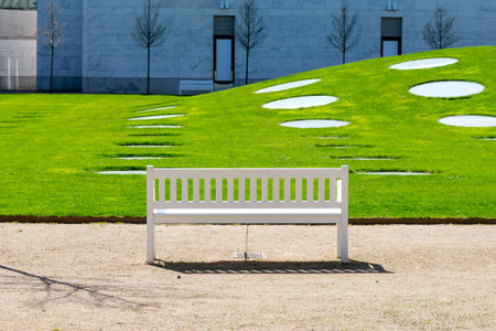 White Benchの写真素材