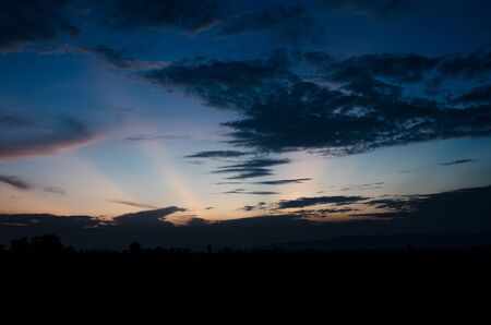 sunset in silhouetteの写真素材