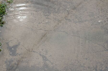 Reflections from water  after rainingの写真素材