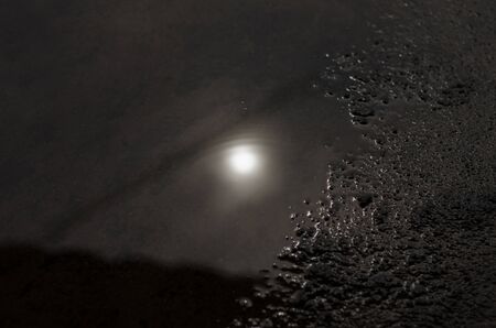 Reflections from water  after rainingの写真素材