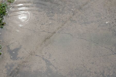 Reflections from water  after rainingの写真素材