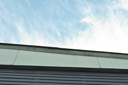 eaves with skyの写真素材