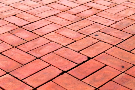 Brick ground  arrange couple side by side.