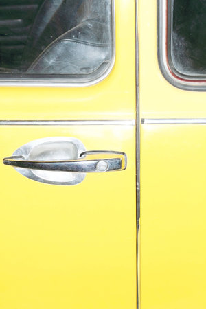  Abstract photo of car door handle and lockの写真素材