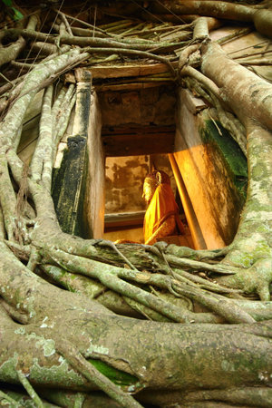 Buddha Temple, Thailand in Samut Songkhram の写真素材
