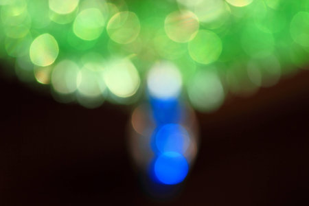 amazing bokeh of christmas lightsの写真素材