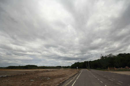 Coastline in Phetchaburi Province, Thailandの写真素材