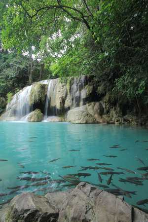 Erawan Waterfall National Park In Kanchanaburi, Thailand