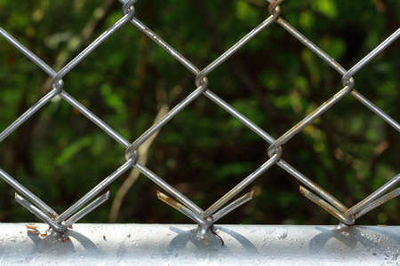 wire mesh fenceの写真素材