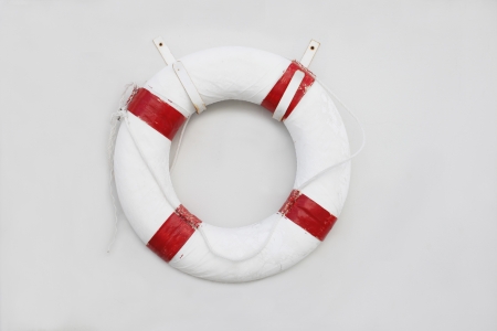 lifebuoy on the white background