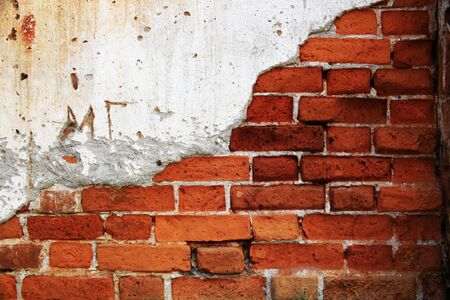 old brick wall in the past