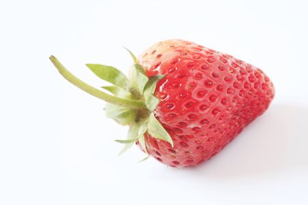 red strawberry on the white backgroundの写真素材