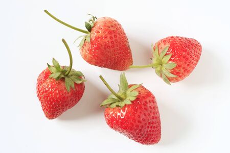 red strawberry on the white backgroundの写真素材
