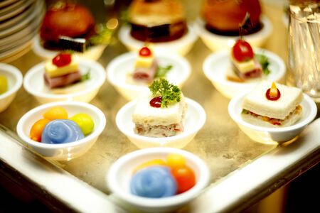 The fusion food wedding snackの写真素材