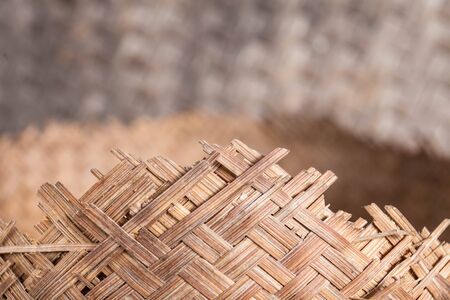 Woven bamboo texture background