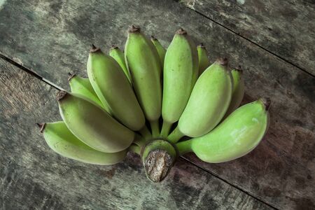 Cultivated banana on tableの写真素材