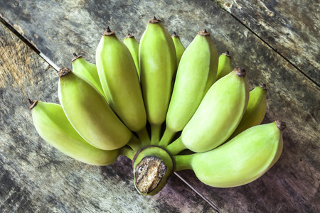 Cultivated banana on tableの写真素材