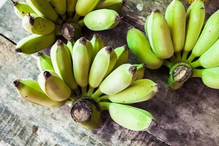 Cultivated banana on tableの写真素材