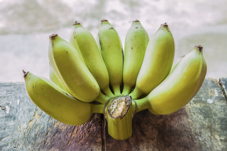 Cultivated banana on tableの写真素材