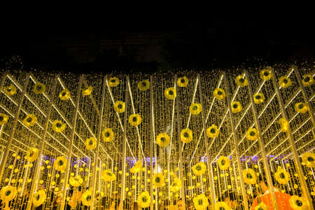 Set up lighting on christmas celebrationの写真素材