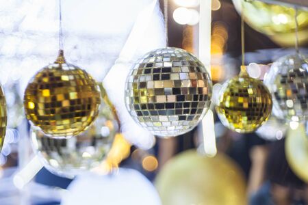 Christmas glass ball hanging around