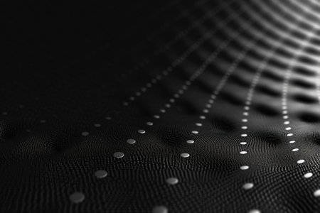 Abstract grunge grid polka dot halftone background pattern. Spotted black and white line illustration. Textures.の素材